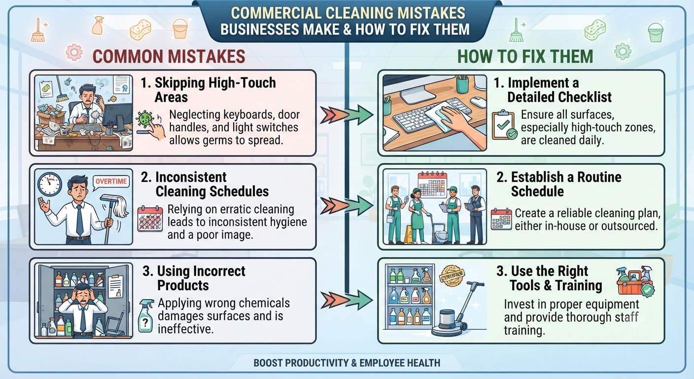 Commercial Cleaning Mistakes Businesses Make & How to Fix Them