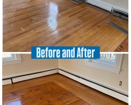 Hardwood Floor Refinishing Before and After
