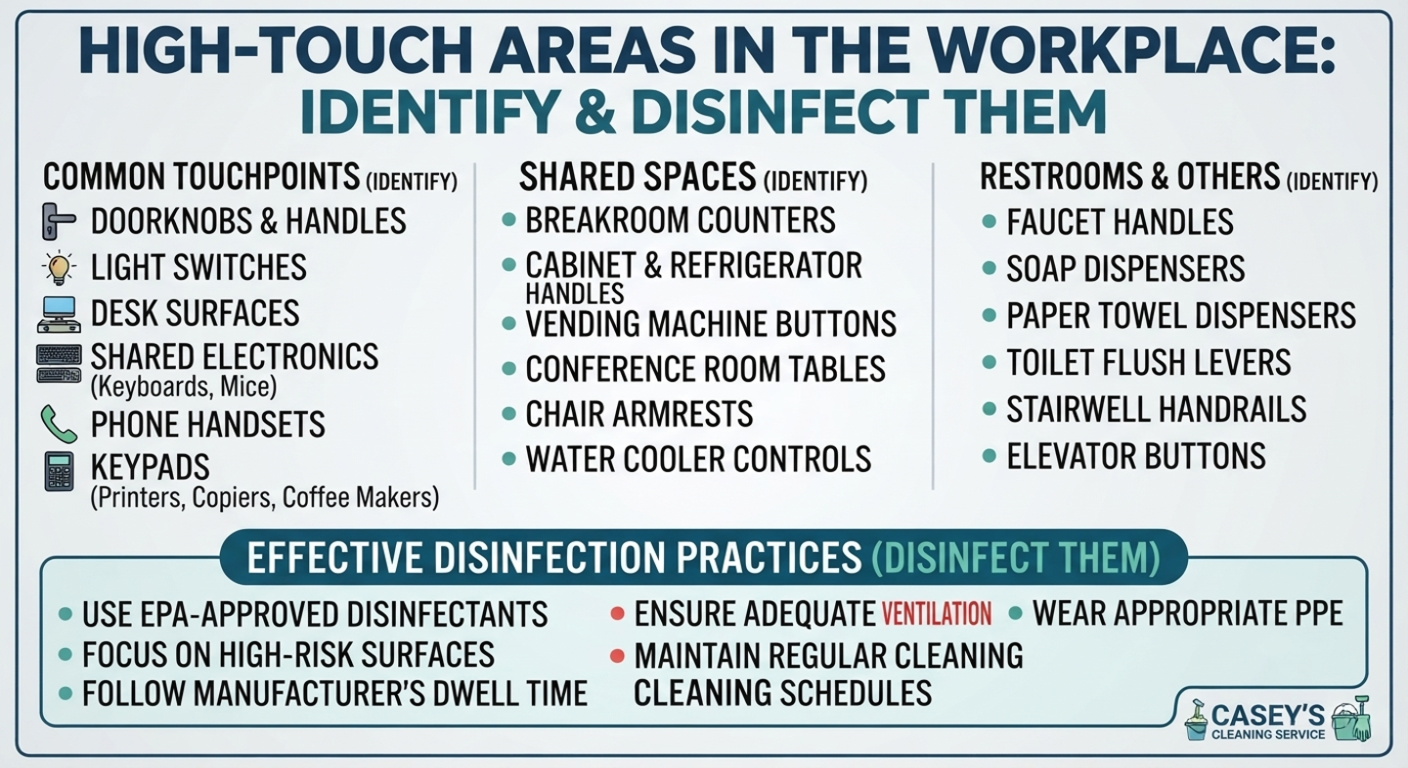 High-Touch Areas in the Workplace Identify & Disinfect Them