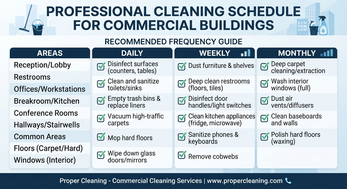 Professional Cleaning Schedule for Commercial Buildings