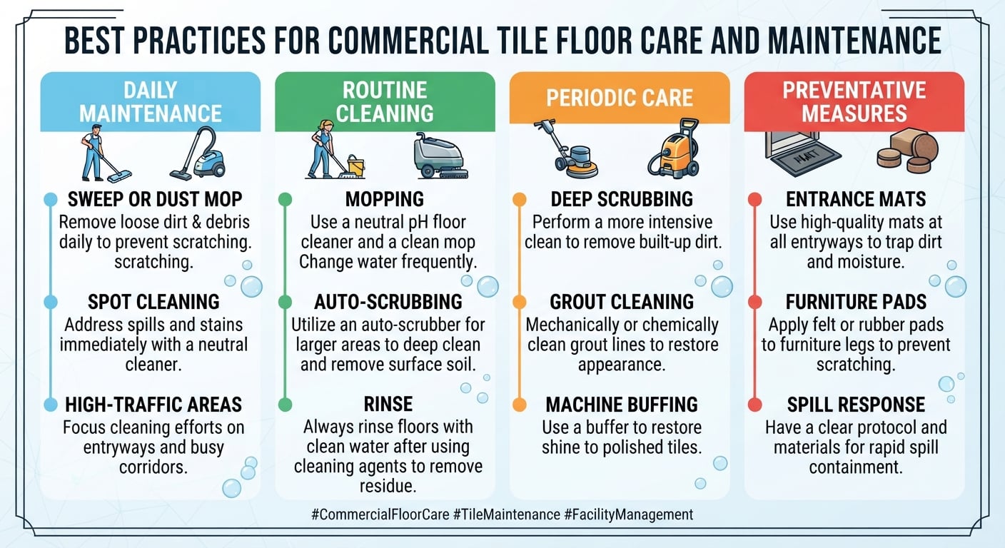 Best Practices for Commercial Tile Floor Care and Maintenance