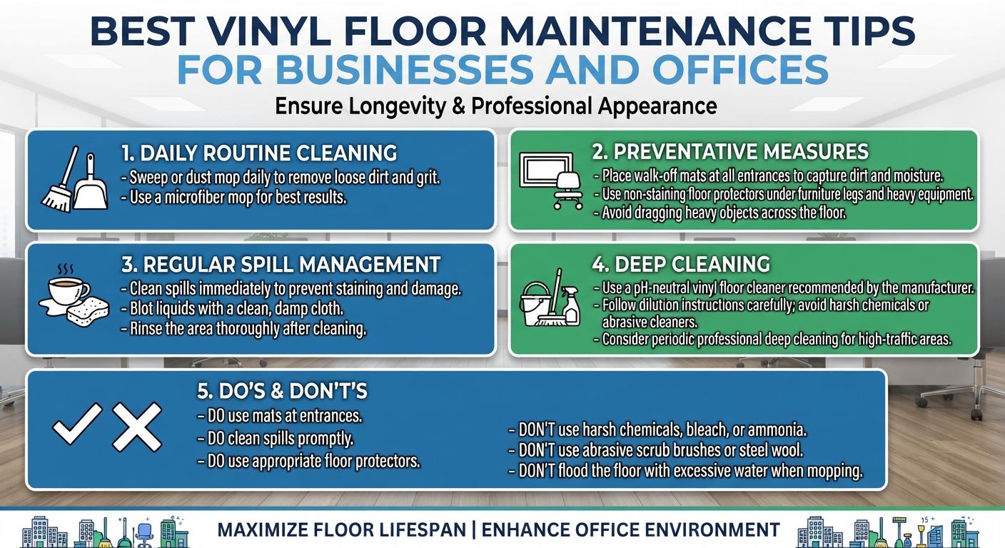 Best Vinyl Floor Maintenance Tips for Businesses and Offices
