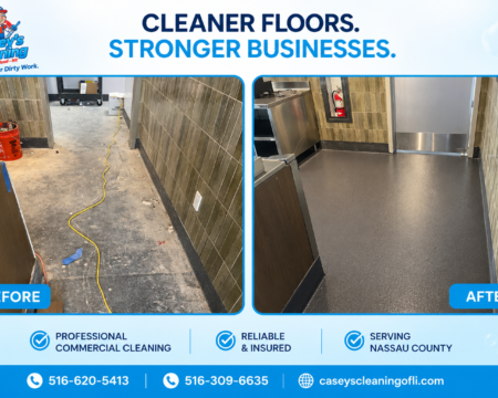 Commercial Hallway & Entryway Floor Scrubbing Before & After