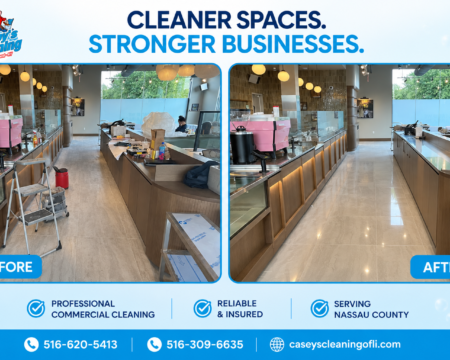 Commercial Service Aisle & Countertop Post-Construction Cleanup