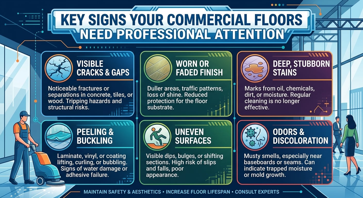 Key Signs Your Commercial Floors Need Professional Attention